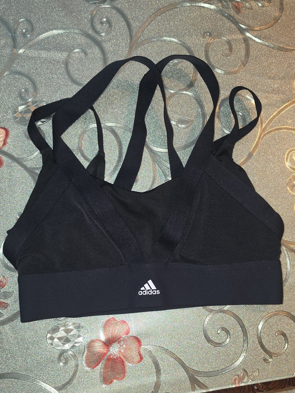 Adidas Black Strappy Sports Bra XS